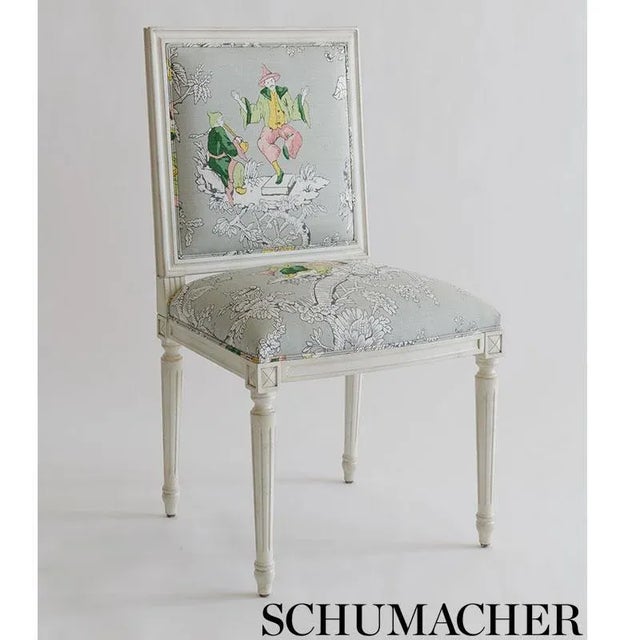 A modern take on traditional chinoiserie, this scenic design is artfully handprinted in the U.S.A. Sold as a 2-yard...