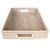 Boho Chic Artifacts Rattan Rectangular Tray With Cutout Handles For Sale - Image 3 of 6