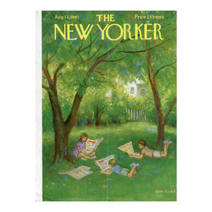 1961 Vintage New Yorker Magazine Cover, August 12, Edna Eicke Cover Art, Summer Vacation