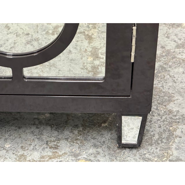 Worlds Away Ava Black Lacquer Mirror Buffet, Set of Three For Sale - Image 9 of 12