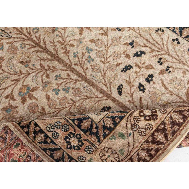 1930s Doris Leslie Blau Tabriz Antique Allover Soft Beige Carpet - c. 1930 For Sale - Image 5 of 7