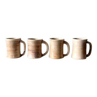 Vintage Studio Pottery Mugs Sety of 4 For Sale