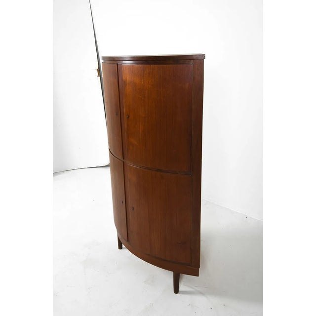 Wood 1970s Danish Midcentury Teak Corner Cabinet For Sale - Image 7 of 13