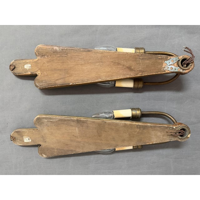 Mid-Century Hollywood Regency Wall Sconces with Mirrors, 1960s, Set of 2 For Sale - Image 11 of 12