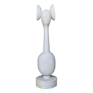 Hand Carved Marble Sculpture by Tom Von Kaenel For Sale