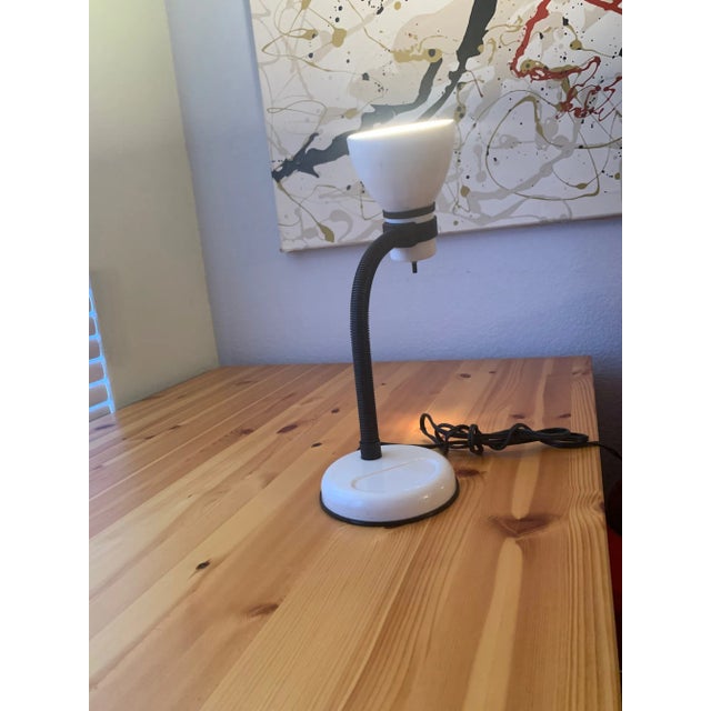 1990s Late Century Modern Industrial Desk Work Lamp With Adjustable Arm and Shade For Sale - Image 5 of 10