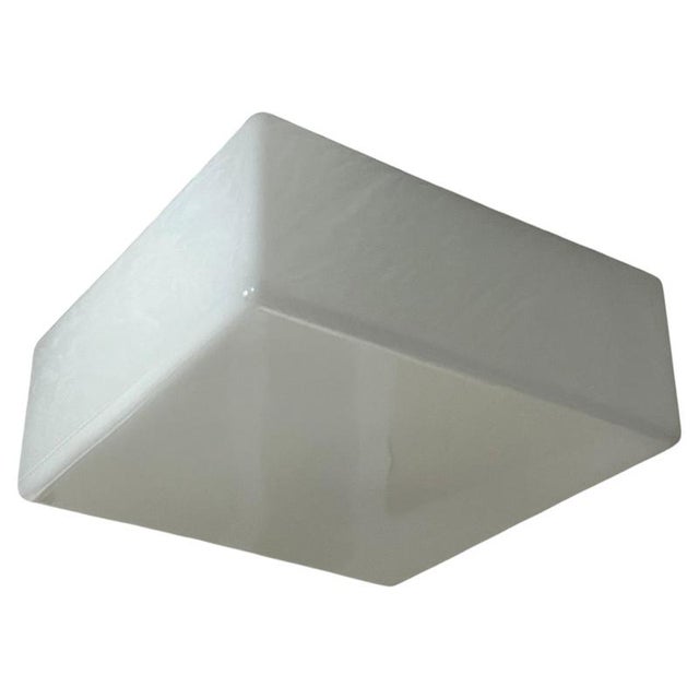 Metal Mid-Century Wall Lamp in Glass, 1970s For Sale - Image 7 of 7