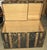 Brown Antique Large Metal & Wood Steamer Trunk For Sale - Image 8 of 12