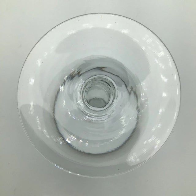 Glass Platinum Rim Crystal Wine/Water Glasses-Set of 10 For Sale - Image 7 of 13