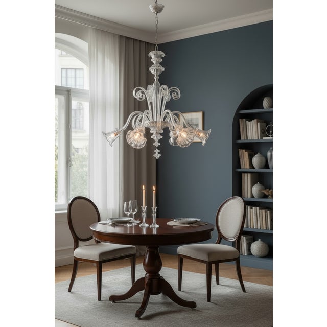 Large Venetian Murano Glass Chandelier, 1960s For Sale - Image 3 of 15