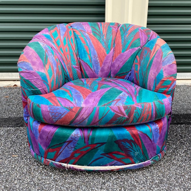 1980s Modern Swivel Chairs by American of Martinsville - a Pair | Chairish