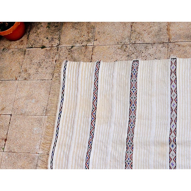 Moroccan Berber Handira Rug in Wool with Sequins, 1970s For Sale - Image 9 of 15