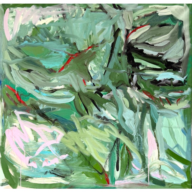 2020s Contemporary Abstract Oil on Canvas "Bodies and Gardens Ix" by Petra Schott For Sale - Image 5 of 6