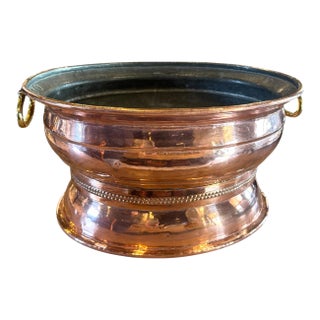 Late 19th Century Oval Copper Wine Cooler For Sale