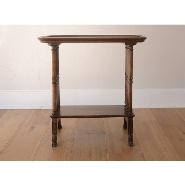 Antique Victorian Mahogany Side Table With Lion Feet For Sale In San Francisco - Image 6 of 15