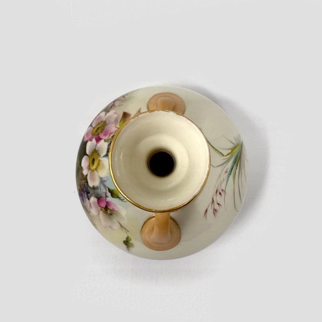 Antique 1903 Royal Worcester Hand Painted Twin Handled Floral Vase For Sale In Houston - Image 6 of 8