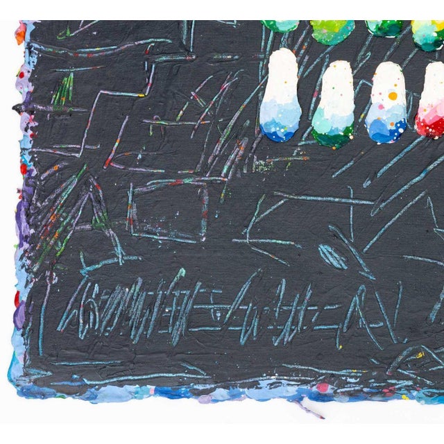 Late 20th Century Elfi Schuselka "Align #9" Acrylic on Tarlatan For Sale - Image 4 of 6