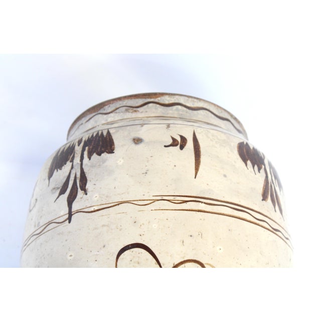 Ceramic Terra Cotta Pot With Creamy Tan Glaze For Sale - Image 7 of 7