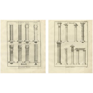 Ancient Egyptian Columns and Capitals, 1776, Paper, Set of 2 For Sale