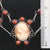 1940s Vintage Sterling Silver Shell and Coral Necklace For Sale - Image 5 of 7