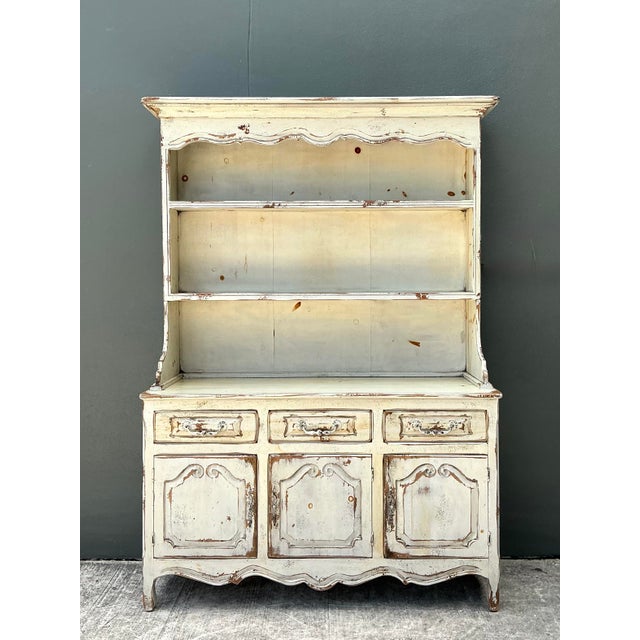 Habersham Furniture Vintage Habersham Plantation Patinated Hutch For Sale - Image 4 of 12