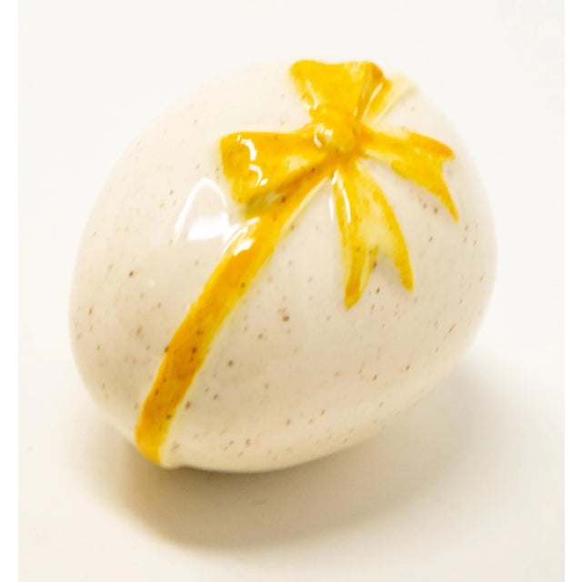 Mid 20th Century Ceramic Glazed Eggs- Set of 2 For Sale - Image 10 of 11