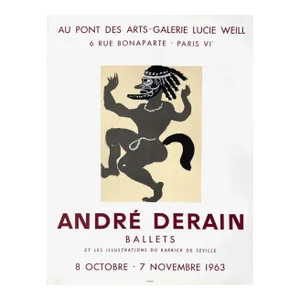 1963 André Derain Lucie Weill Gallery Lithograph Poster