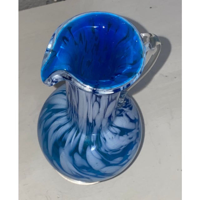 Vintage hand blown pitcher/vase by Lefton, made in Japan. This is a small pitcher in excellent condition; it is 6" high...