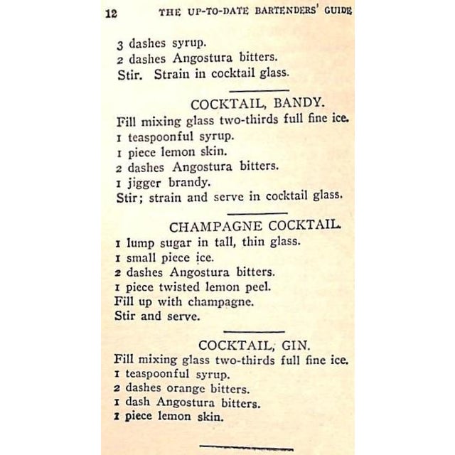 "New Bartender's Guide How to Mix Drinks 2 Books in One" 1914 Montague, Harry For Sale - Image 4 of 7