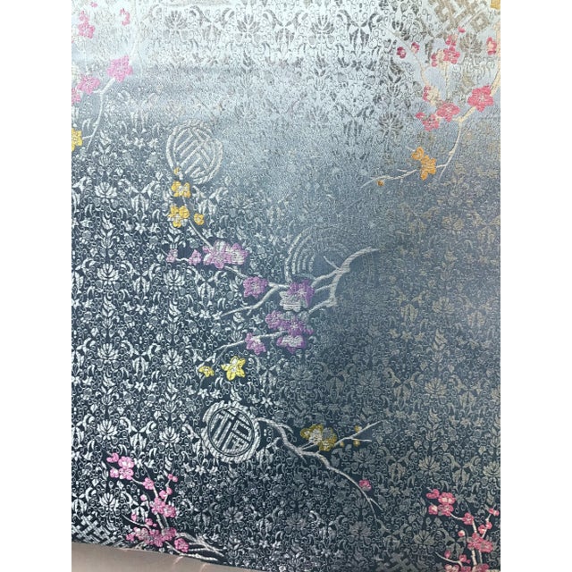 Silk Rayon Double Jacquard Upholstery Fabric For Sale In Portland, ME - Image 6 of 9