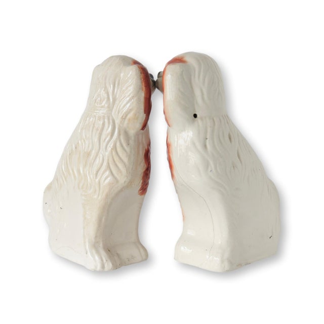 Staffordshire Late 19th Century Oversized Staffordshire Dogs- a Pair For Sale - Image 4 of 9