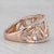 Mid 20th Century Mid 20th Century 3.22ctw Morganite Diamond Ring 14k Rose Gold Size 8 Cocktail For Sale - Image 5 of 8