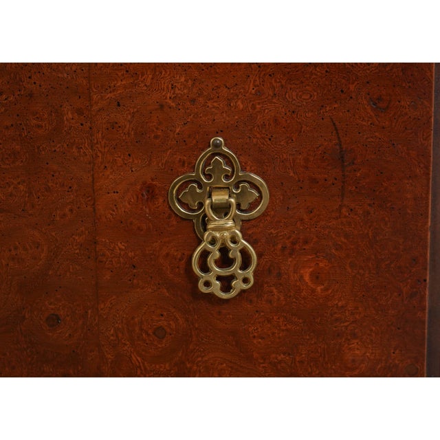 Wood Hickory Chair Burl Wood Banded Silver Chest For Sale - Image 7 of 16