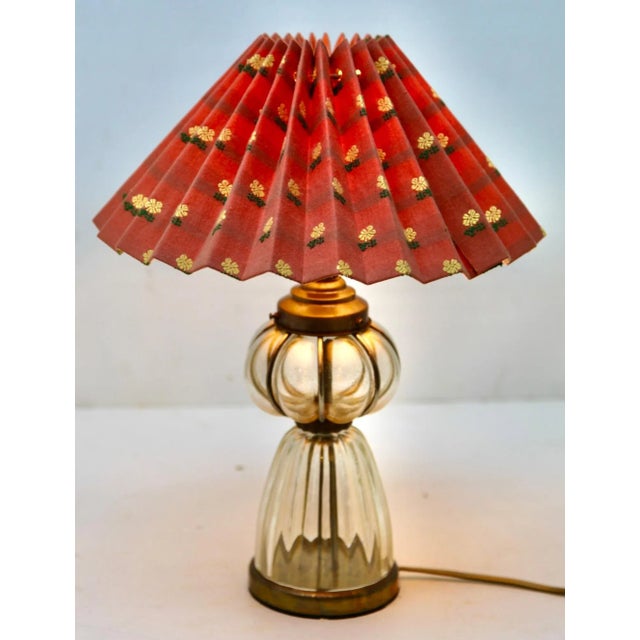 Glass Gold Leaf Table Lamp in Glass from Vetreria Archimede Seguso For Sale - Image 7 of 11