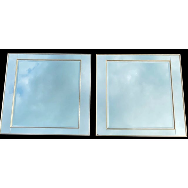 Labarge Pair of Vintage Labarge Mirrors With Rose Gold Colored Detailing For Sale - Image 4 of 8