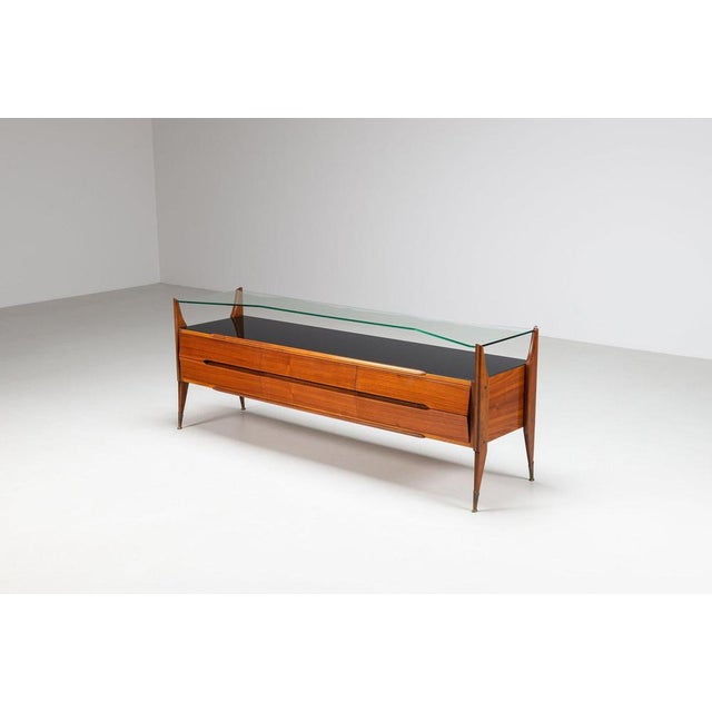 Italian Walnut Sideboard attributed to G. Cecchini and C. Cantu, Italy, 1950 For Sale - Image 6 of 18
