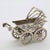 Vintage Italian Handmade Genuine Silver Stroller Miniature Dollhouse Figurine For Sale - Image 4 of 10