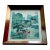 c.1950 Chinese Republic Silk Painting Mountain River Landscape W Figures, Seal Signed For Sale