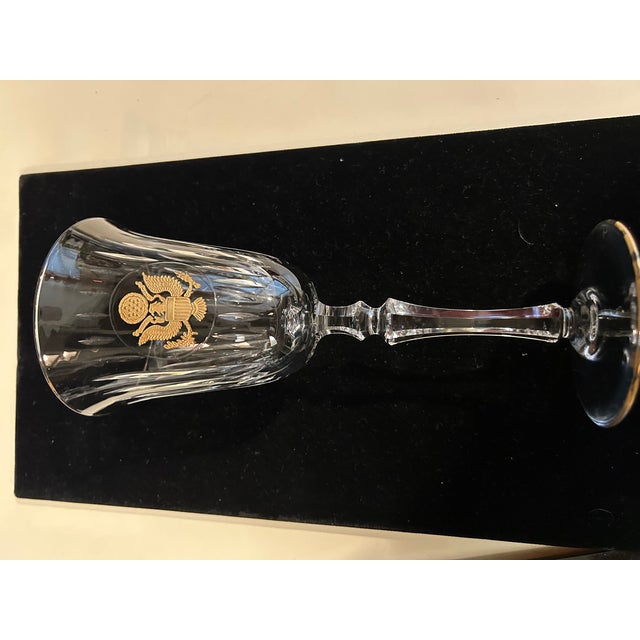 Set of (9) US State Department Gold Seal Water/Wine Glasses made by "Bayel--France". Pattern Name is "Baguette". Each...