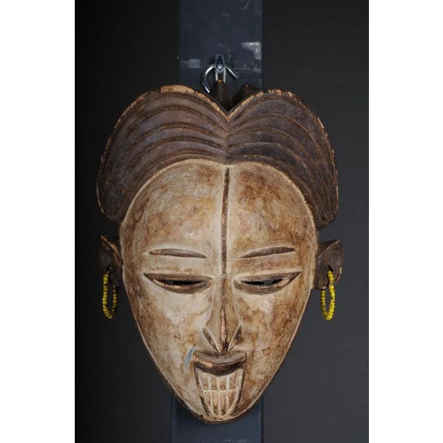 20th Century Antique Carved Wooden Face Mask, African Folk Art. Hangable.Decorative Solid wood, hand-carved, Africa...