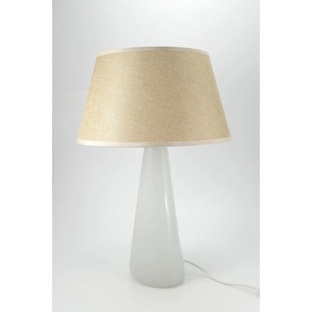 1960s Murano Opaline Glass Table Lamp, 1970s For Sale - Image 5 of 9