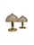 Goldenrod Brass and Relief Glass Mushroom Table Lamps from Peill & Putzler, 1970s, Set of 2 For Sale - Image 8 of 12