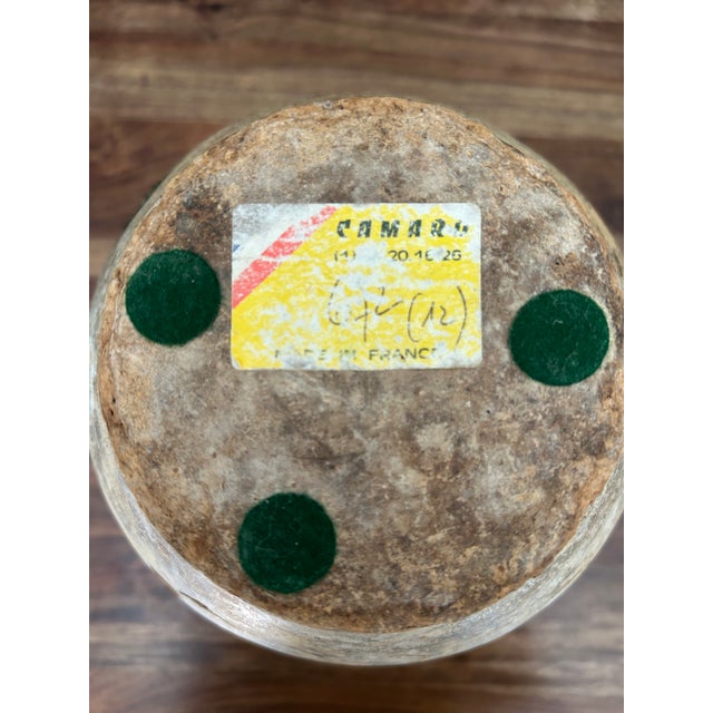 Rustic European A 19th C French Terra Cotta Yellow Ochre and Green Glazed Confit Jar For Sale - Image 3 of 8