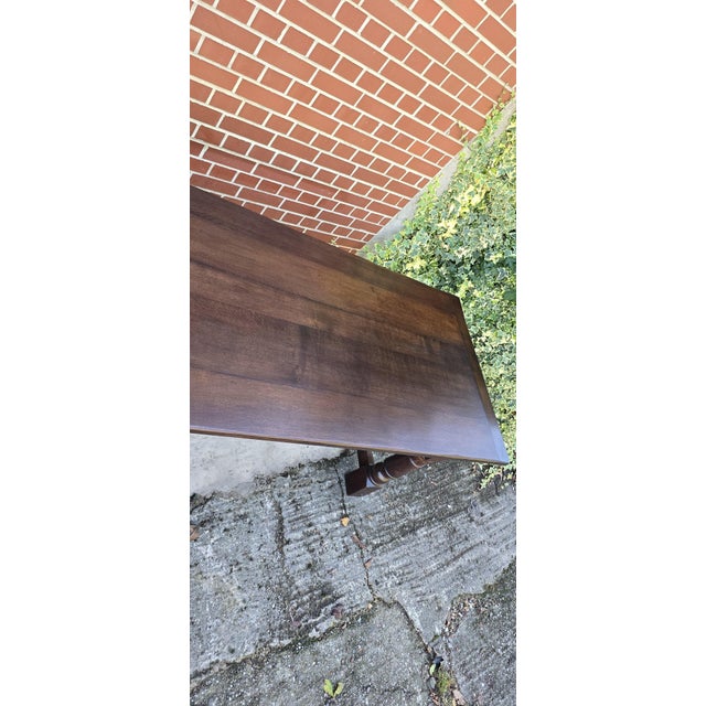 Vintage Farmhouse Kiitchen Refrectory Dining Table in Oak, 1920 For Sale - Image 17 of 18