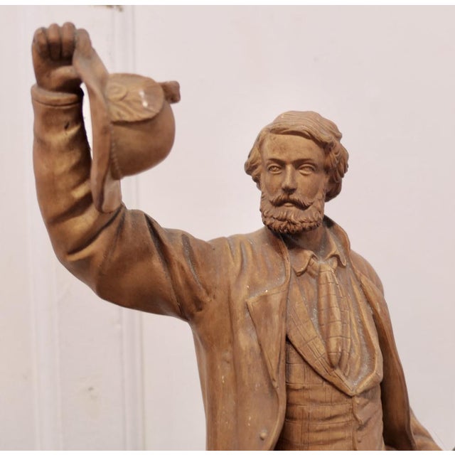 Black Forest Pottery Huntsmen Figures, 1800s, Set of 2 For Sale - Image 6 of 11