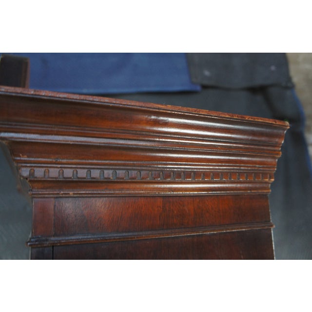 Brown Antique Union National English George III Style Mahogany China Cabinet Bookcase For Sale - Image 8 of 12