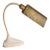 Vintage Industrial Gooseneck Task Lamp With Pivoting Brass Shade For Sale