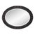 The Queen Ann Mirror features an antique black finish. The oval frame is made from wood and is accented with a beaded...