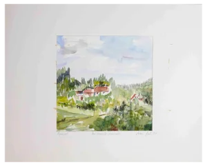 Armin Guther, Landscape, Watercolor, 1986