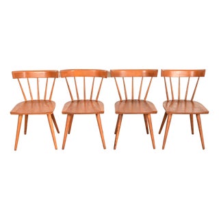 Paul McCobb Planner Group Mid-Century Modern Spindle Back Dining Chairs, Set of Four For Sale